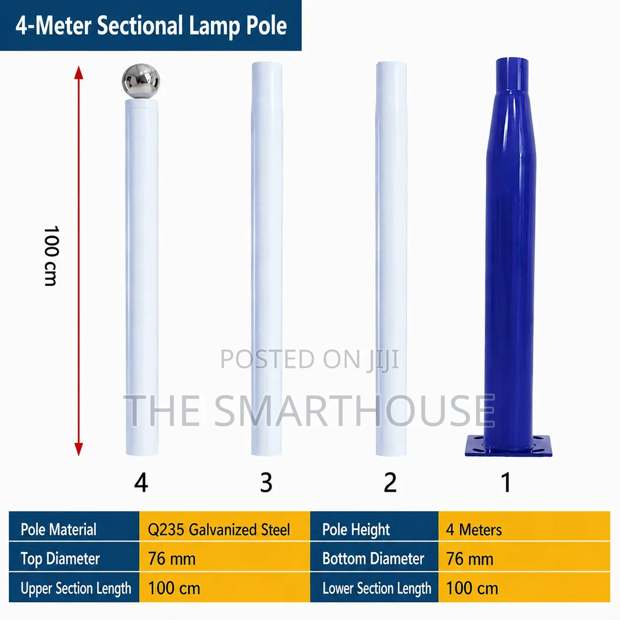 4m Street Lights and Surveillance Pole