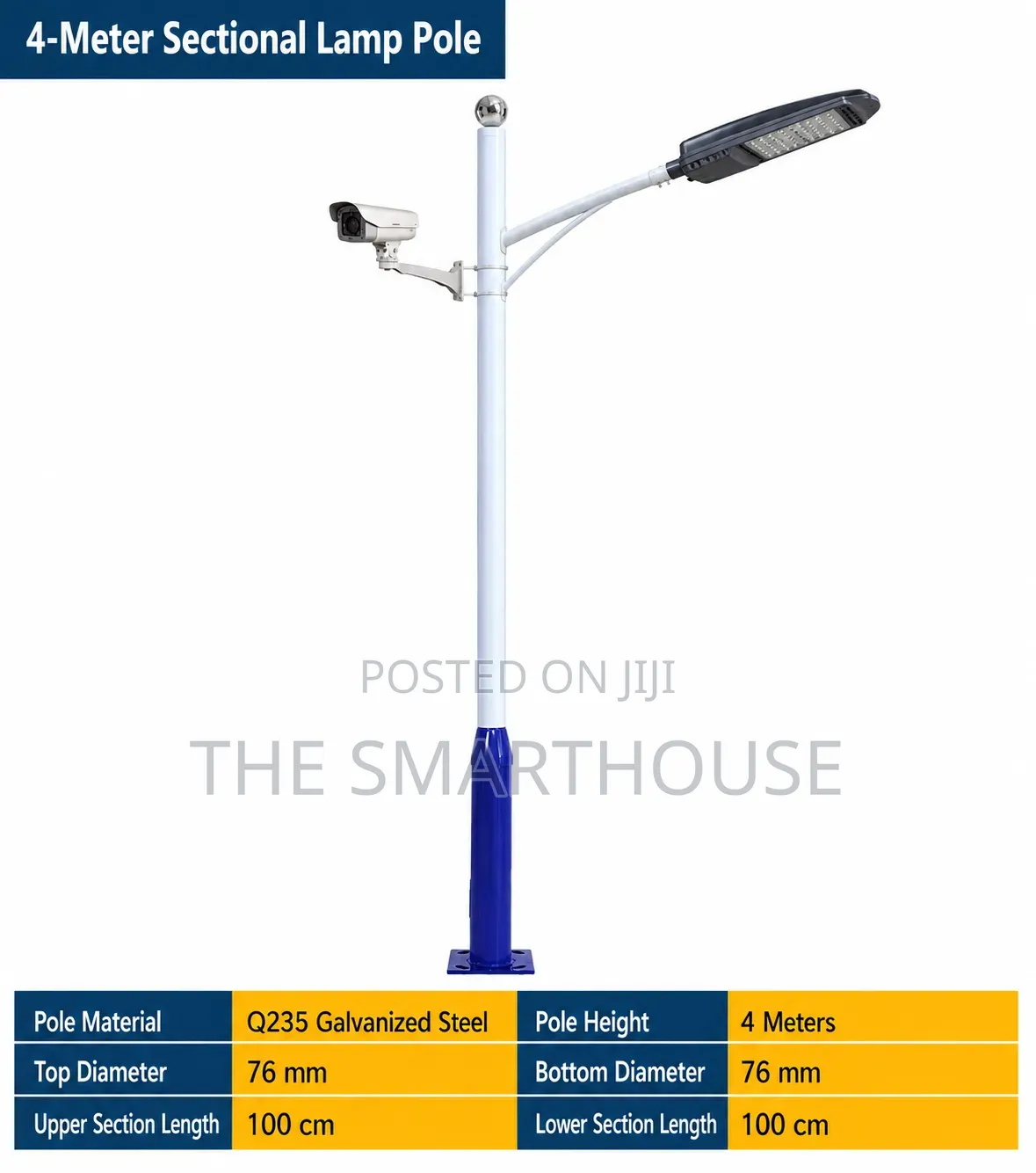 4m Street Lights and Surveillance Pole