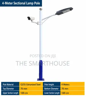4m Street Lights and Surveillance Pole