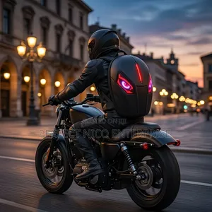 Led Motorcycle Hard Shell Backpack – Smart Display Riding Bag