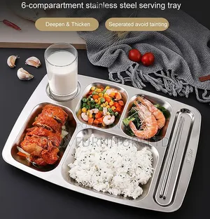 Plate (Stainless Steel 6 Compartment)