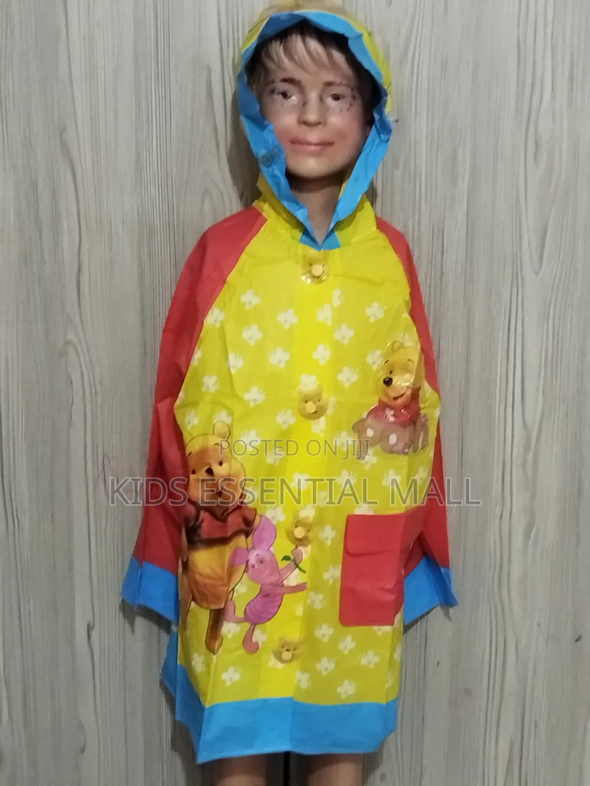 2 to 8years Cartoon PVC Raincoat for Kids