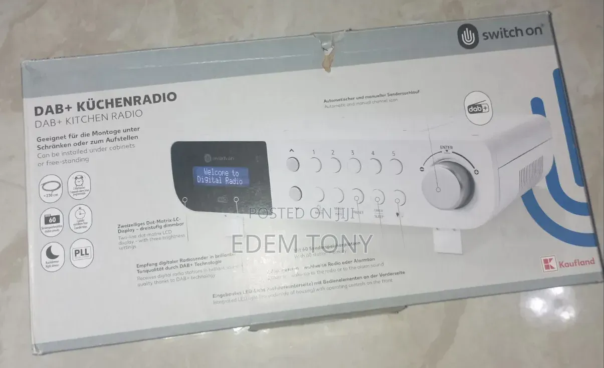 Switch on Dab+ Kitchen Radio, Model SKR 3w D6 (White)