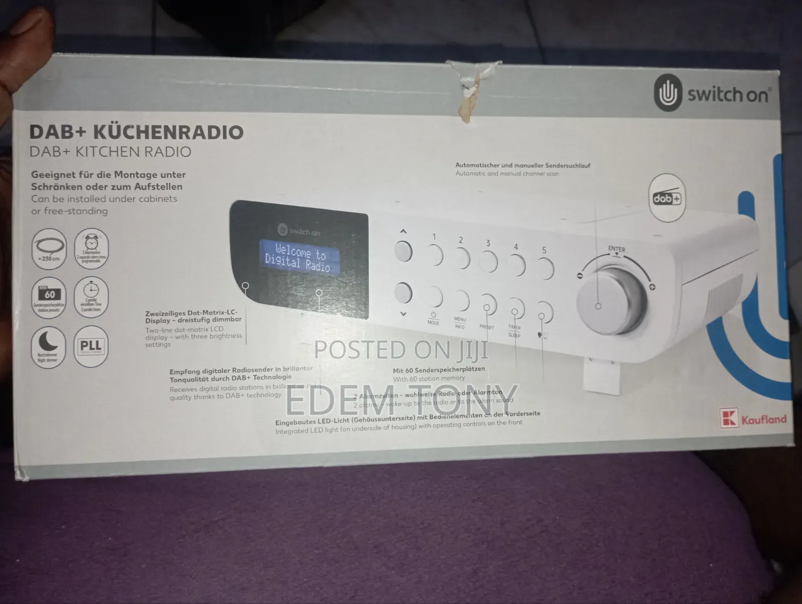 Switch on Dab+ Kitchen Radio, Model SKR 3w D6 (White)