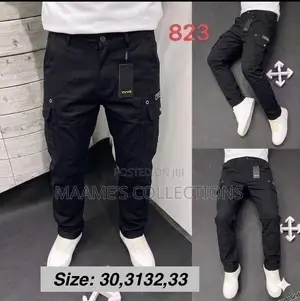 Men’S Cotton Cargo Pants With Side Pockets