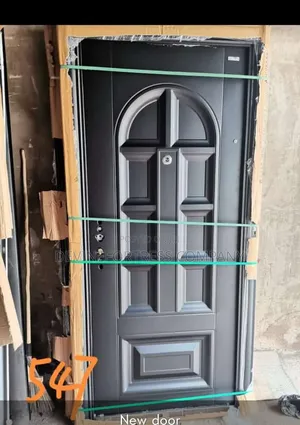 Black Steel Door Available Single and One N Half Sed
