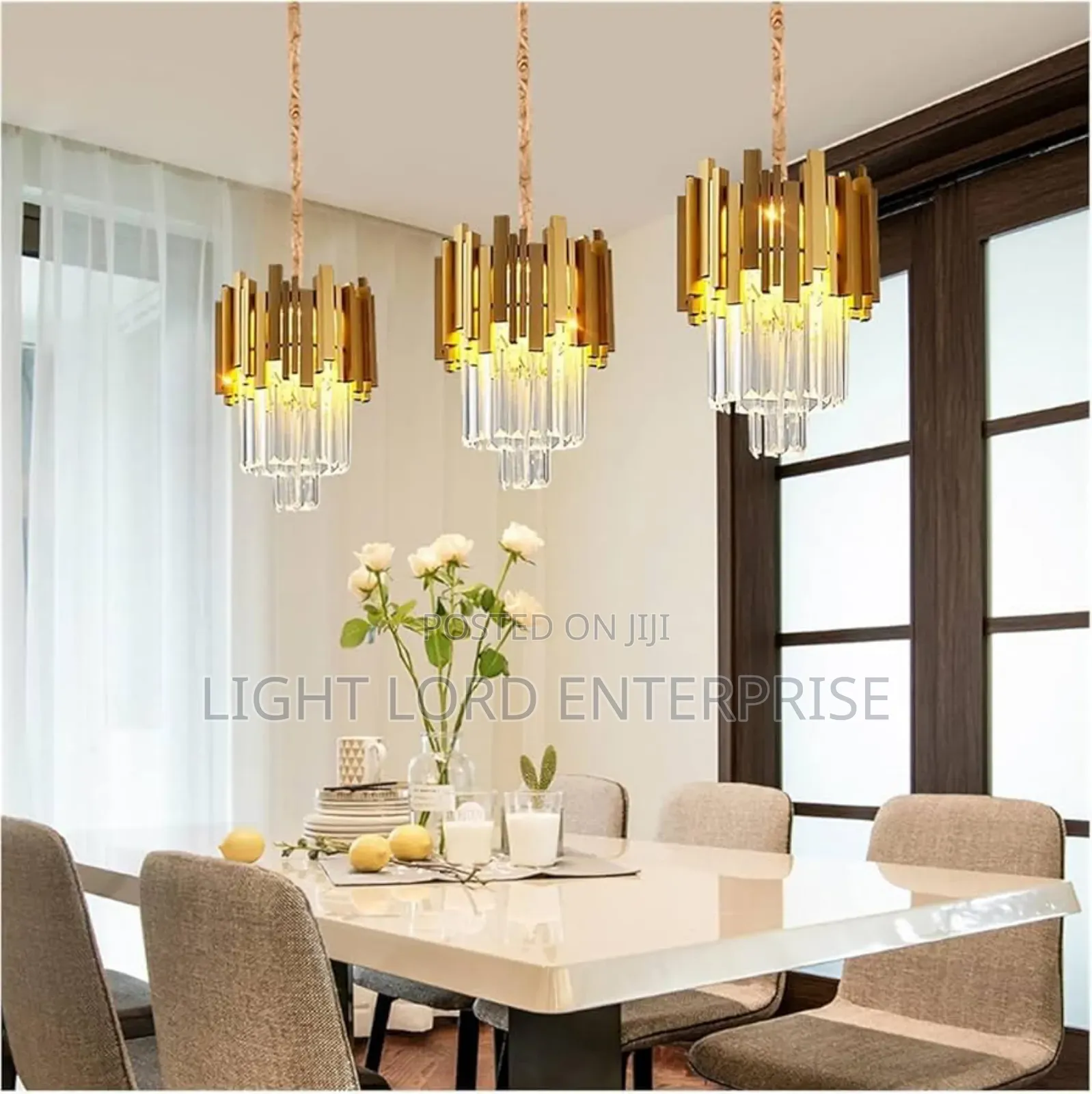 Crystal Pendant Light 3in1
