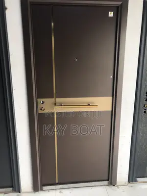 A Smooth Door With a Handle Bar