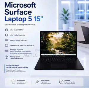 New Laptop Microsoft Surface Laptop 5 16GB Intel Core i7 SSD 512GB