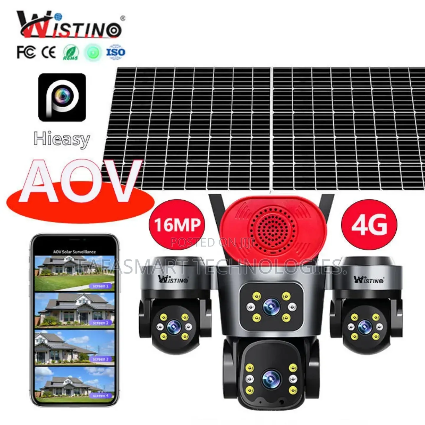 4g Sim Card Multi-Lens Solar Security Camera System
