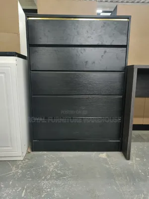Gold And Black Drawers Cabinet