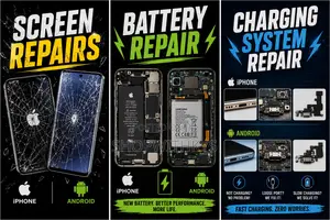 Screen, Battery, Charging System Repair