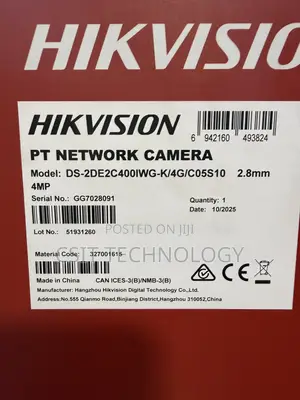 Hikvision Pt Network Camera Ds-2de2c400iwg-K/4g/C05s10