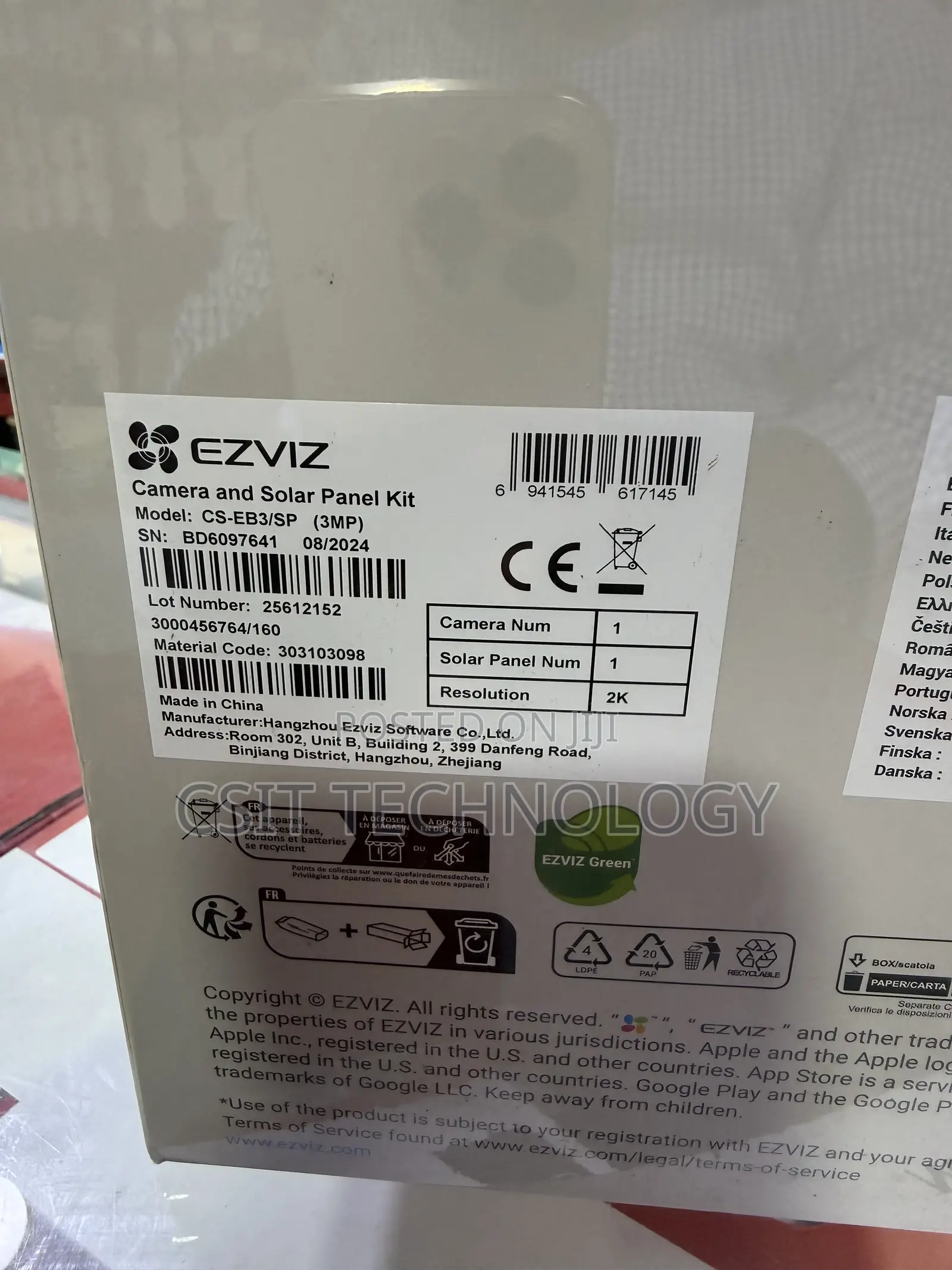 Smart Home Battery Camera and Solar Kit .Eb3