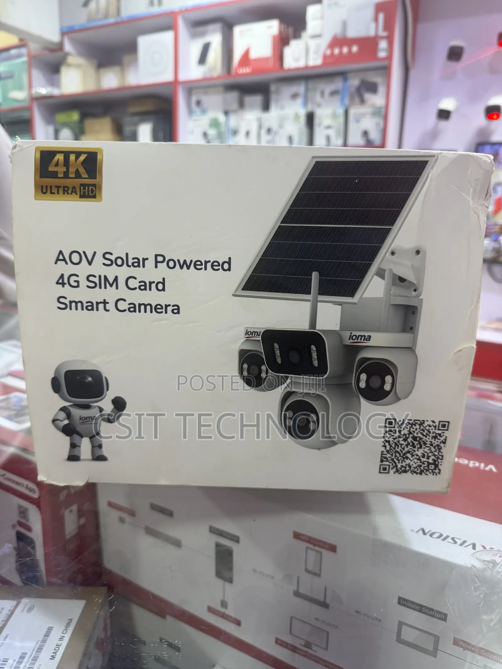 Aov Solar Powered 4g Sim Smart Camera
