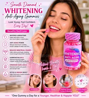 Smooth Diamond Whitening Anti Aging Gummies ( 60 Capsules)