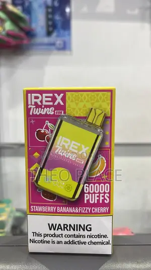 Irex Twins 60000puffs Disposable Vape –Strawberry Banana Fizzy Cherry