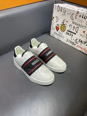 Dolce and Gabbana White Leather Shoe