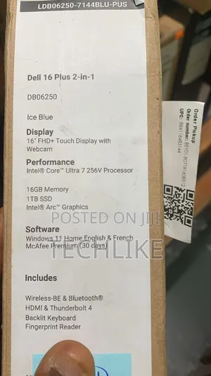 New Laptop Dell Inspiron 16 Plus 7640 16GB Intel Core Ultra 7 SSD 1T