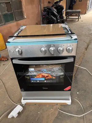 Midea Auto Ignition 60x60cm 4 Burner Gas Cooker | 70l Oven and Grill