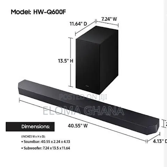 Samsung 360 Watts 3.1.2 Channel Q Series Soundbar Hw-Q600f/Ke
