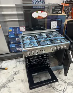 Well Built Mediatech 60x90cm Glass Lid Burner(Gray)5 Gas Cooker.