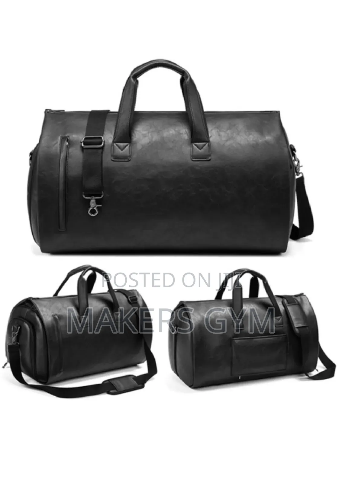Leather Men's Suit Storage Bag (Black)