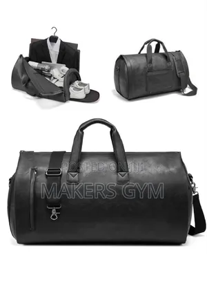 Leather Men's Suit Storage Bag (Black)