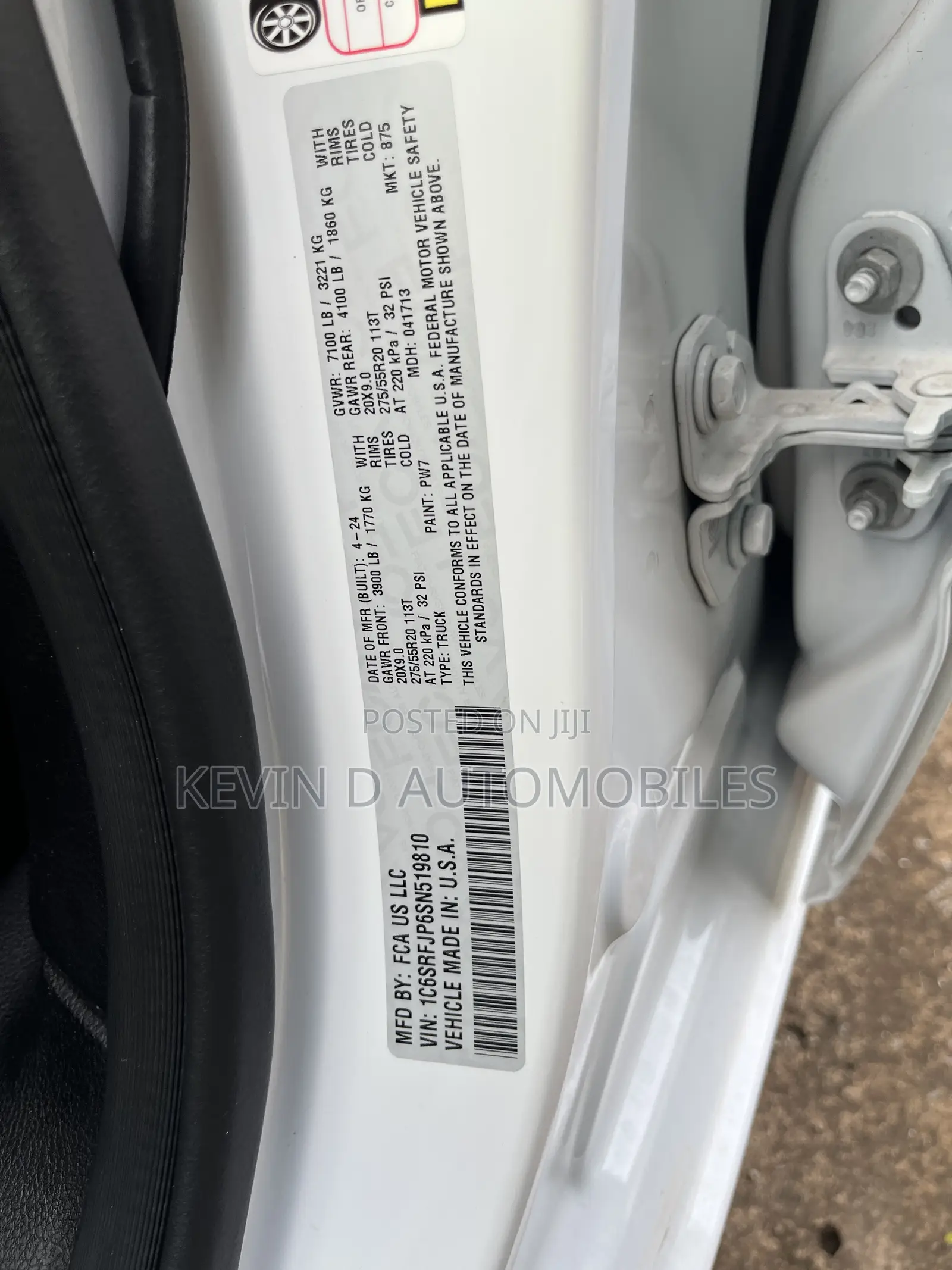 Dodge RAM 2025 White