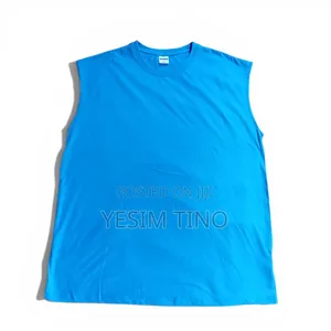 Plain Unisex Cotton T-Shirt and Sleeveless Shirt
