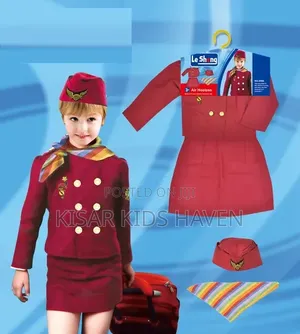 Air Hostess Career Day Costume 3 to 5 Years
