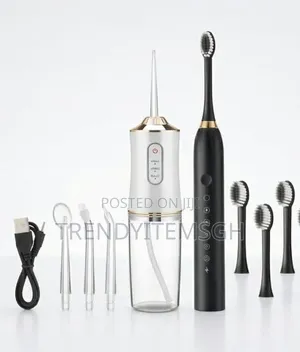 2-in-1 Rechargeable Electric Toothbrush Water Flosser Set Combo