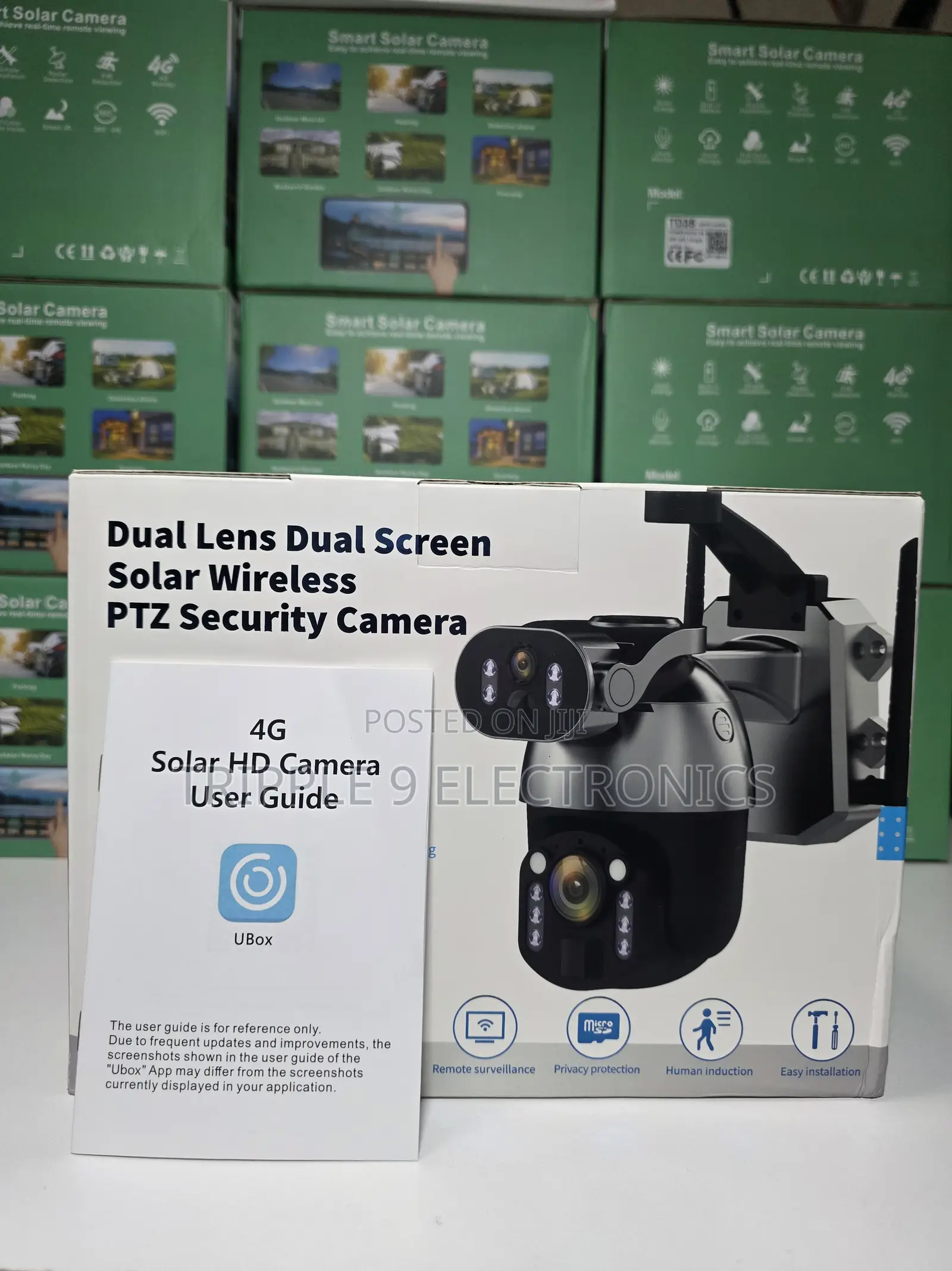 Dual Lens Dual Screen Double Solar 4g CCTV Camera