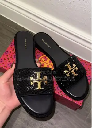 Tory Burch Rhinestone Everly Women’S Sandals / Slippers ( in a Box)