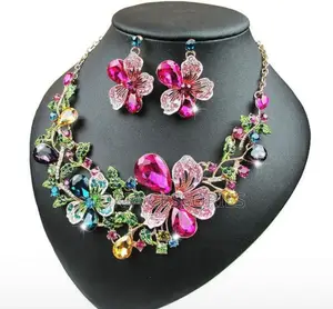 Floral Crystal Necklace