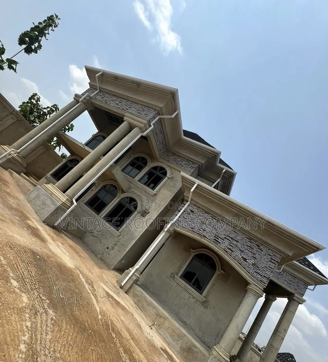 Parapet Design With Quality Euro Tiles Roofing Sheet