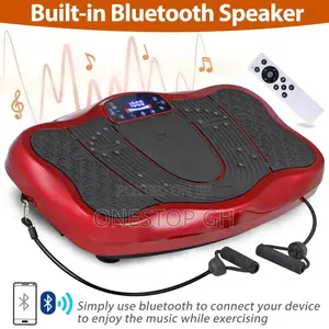 Fitness Vibration Platform Machine Built With Bluetooth Speakers.