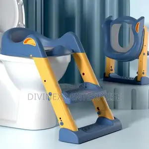 Kids' Potty Training Toilet Seat With Steps Handles