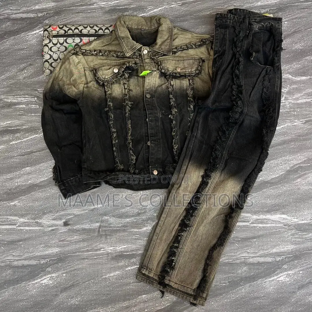Men’S Denim Jeans Jacket Top And Down Available