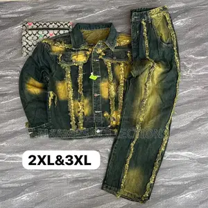 Men’S Denim Jeans Jacket Top And Down Available