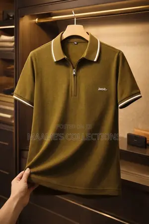 Men's Zipper Polo Shirt