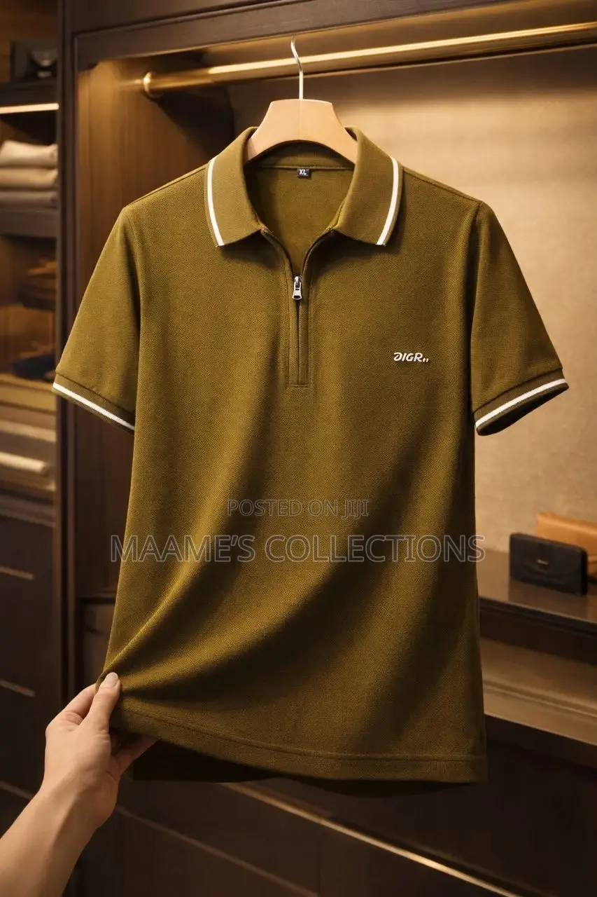 Men's Zipper Polo Shirt
