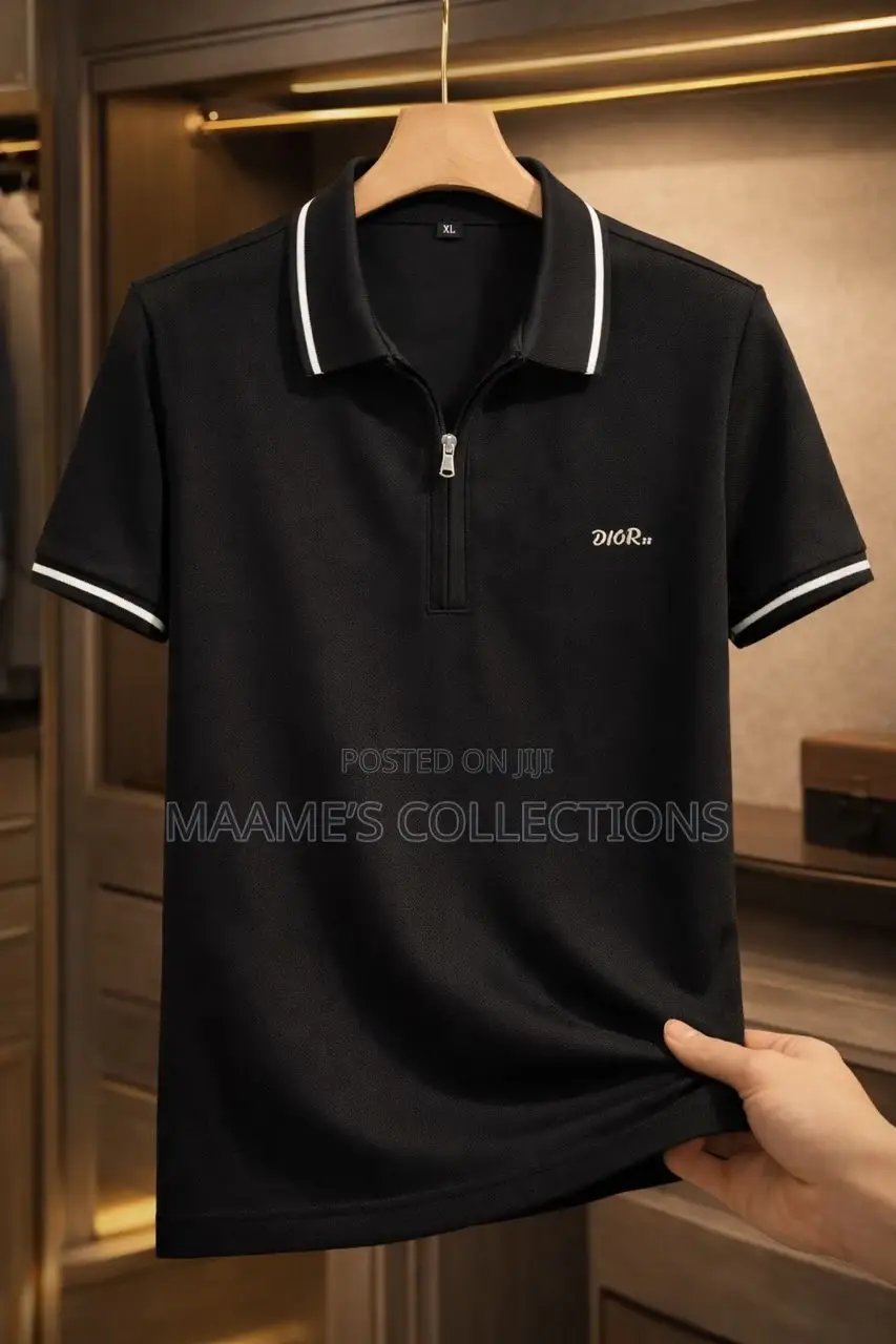 Men's Zipper Polo Shirt