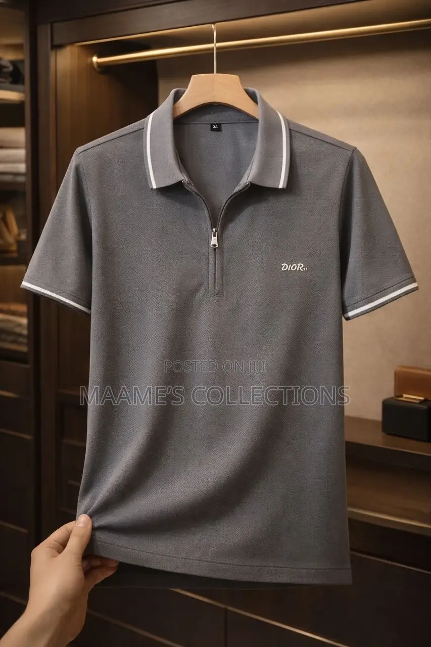 Men's Zipper Polo Shirt