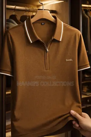 Men's Zipper Polo Shirt