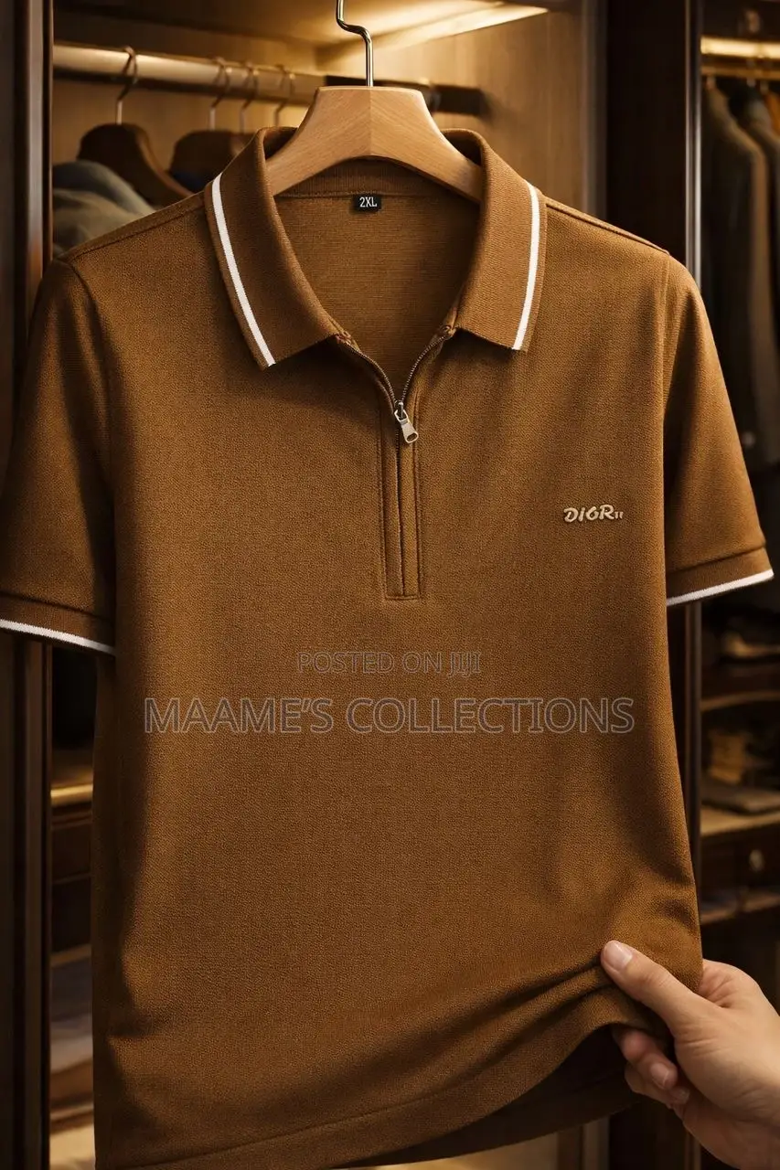 Men's Zipper Polo Shirt