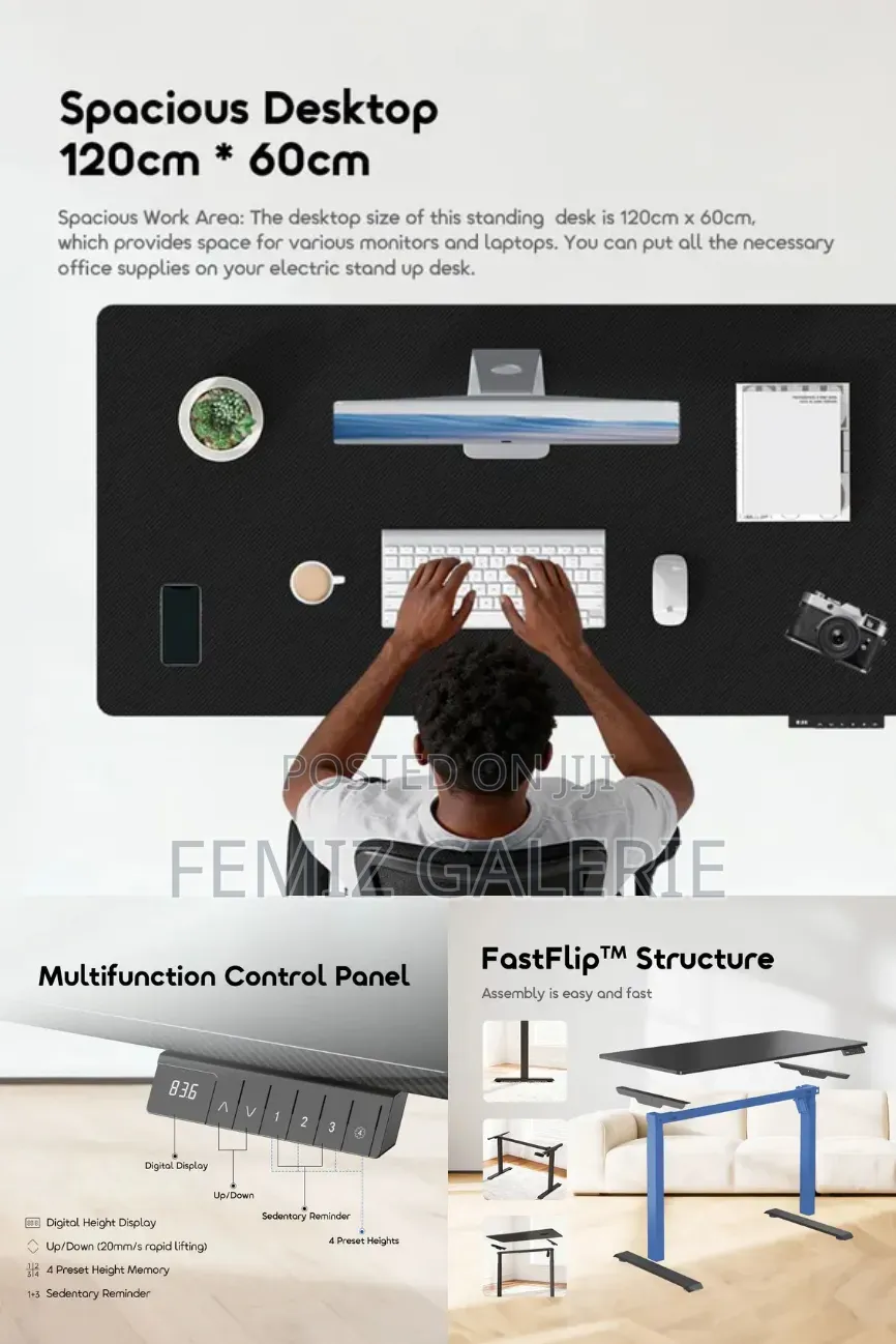 Oraimo Flexistation Ergonomic Smart Adjustable Electric Standing Desk