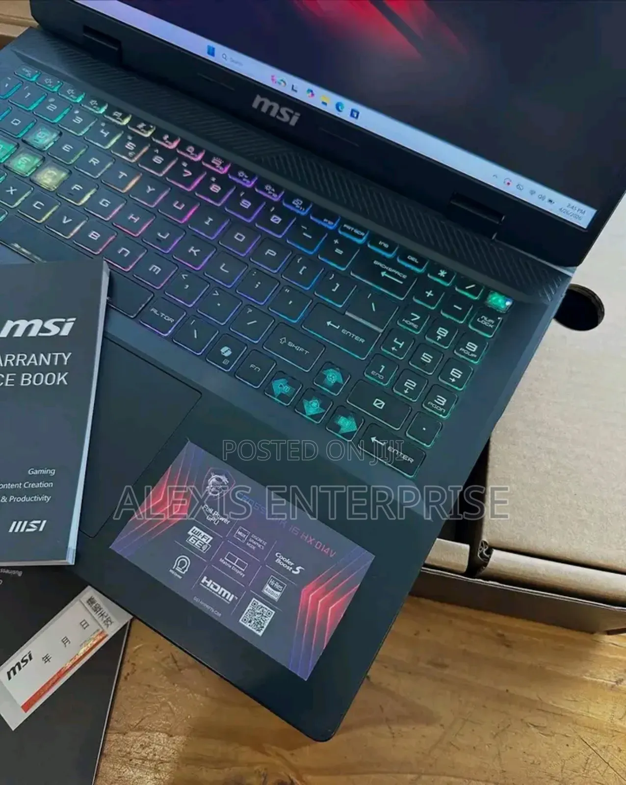 New Laptop MSI Cyborg 15 16GB Intel Core i7 SSD 1T