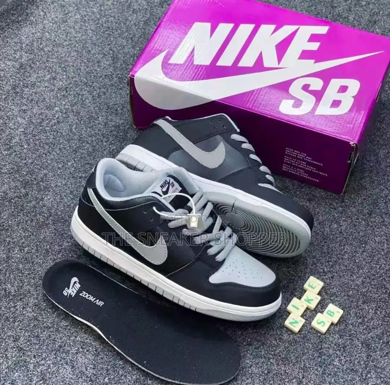 Nike Sb Low Dunk Ash and Black