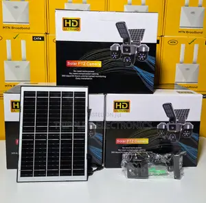 3-Lens 4g Solar-Powered Led Floodlight Security Camera